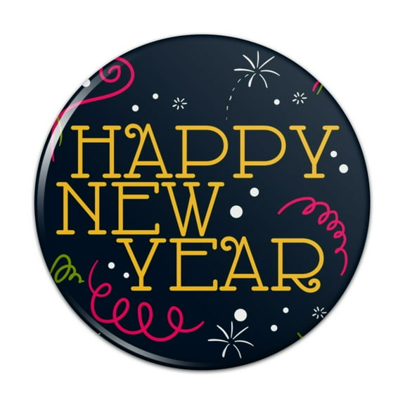 Happy New Year Kitchen Refrigerator Locker Button Magnet