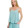 thumbnail image 2 of Zenana Woven Acid Crinkle Washed Cami  Pants 2 Piece Set, 2 of 4