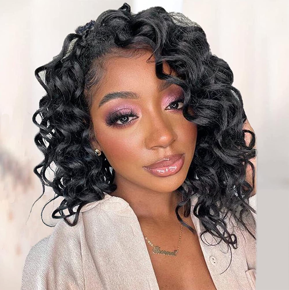 Ocean Wave Crochet Hair 14 Inch Crochet Braids Synthetic Hair Extensions 8  Packs for Women(14 inch 8pack, 1B) - Walmart.com