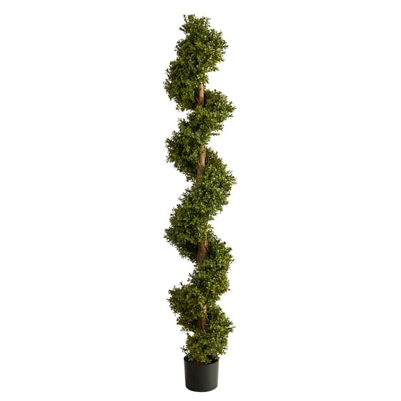 Nearly Natural 6' Spiral Boxwood Artificial Topiary Tree