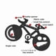 thumbnail image 1 of Multiherramienta para bicicletas 16 en 1 de acero inoxidable – Destornilladores compactos con forma de bicicleta, llaves hexagonales, regla, abrebotellas, transportador, regalo duradero de bolsillo, 1 of 1
