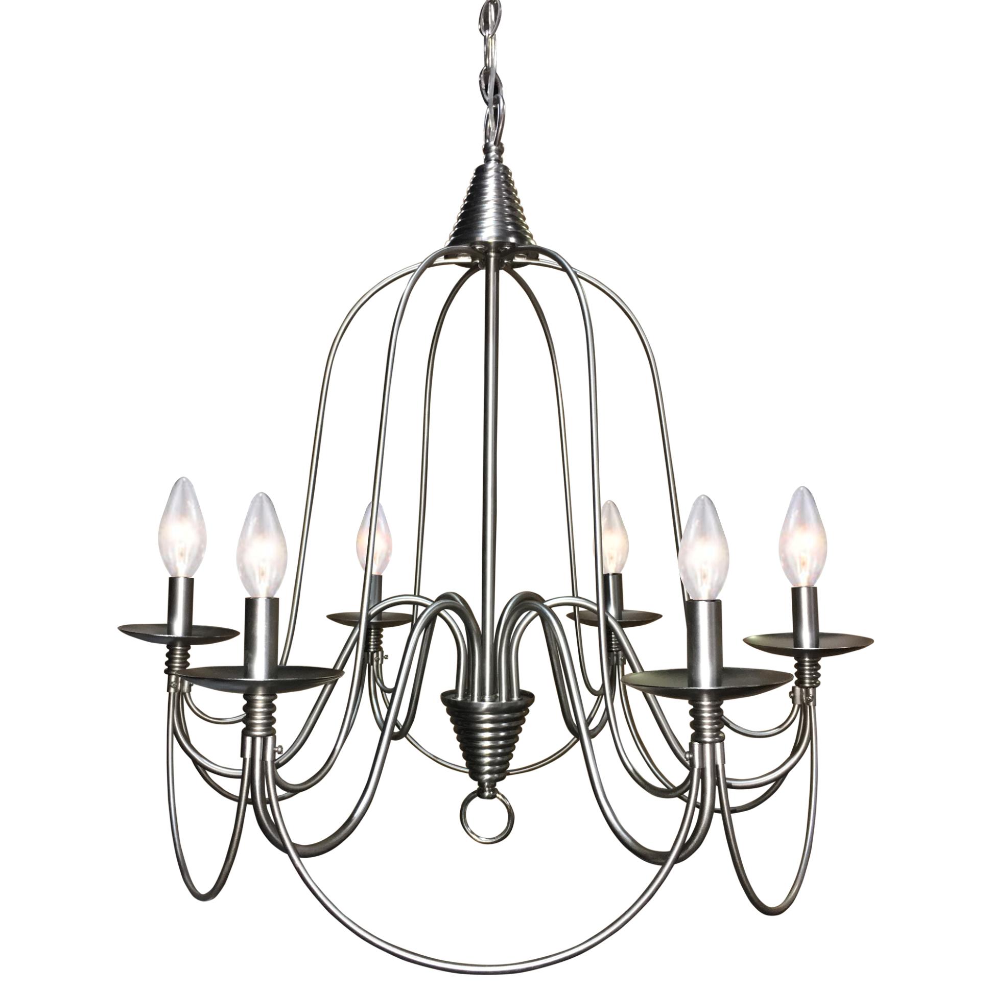 Blakely 6 light chandelier in Brushed Nickel Finish