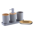 thumbnail image 1 of 5 Unids Accesorios de Baño Modernos Set Soporte para Cepillo de Jabonera Enjuague Bucal Taza Loción Botella Baño Conjunto Esencial para SM SunniMix Cosas de baño, 1 of 8