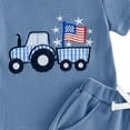 thumbnail image 4 of Toddler Baby Boy Girl Summer Clothes Set Boys Short Sleeve Cartoon Prints T Shirt Tops Shorts Child Kids Gentleman Outfits 6-12 Months 12-24 Months 2t 3t 4t 5t 6t 7t Children 18-24 Months, 4 of 4