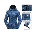 thumbnail image 5 of Little Donkey Andy Women's Softshell Jacket Hooded Windproof Fleece Lined Jackets, Water Repellent and Lightweight Forest Floral S, 5 of 7