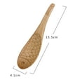 thumbnail image 3 of Wooden Spoon Fork Bamboo Kitchen Cooking Utensil Tools Soup-Teaspoon Tableware, 3 of 9