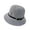 Grey, variant on opvise Women Sunhat Foldable Breathable Faux Leather Buckle Summer Hand-woven Sunscreen Straw Hat Orange