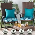 thumbnail image 5 of Greendale Home Fashions 17'' x 17'' Reversible Outdoor Throw Pillow, Set of 2, Peacock, 5 of 5