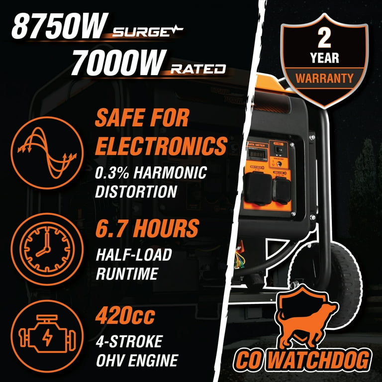 WEN 8750-Watt RV and Transfer-Switch-Ready 120V/240V Electric