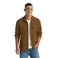 thumbnail image 6 of Iceglad Mens Corduroy Jacket Shirt Long Sleeve Button Down Shirt Work Casual Jacket With Chest Flap Pocket Brown L, 6 of 9