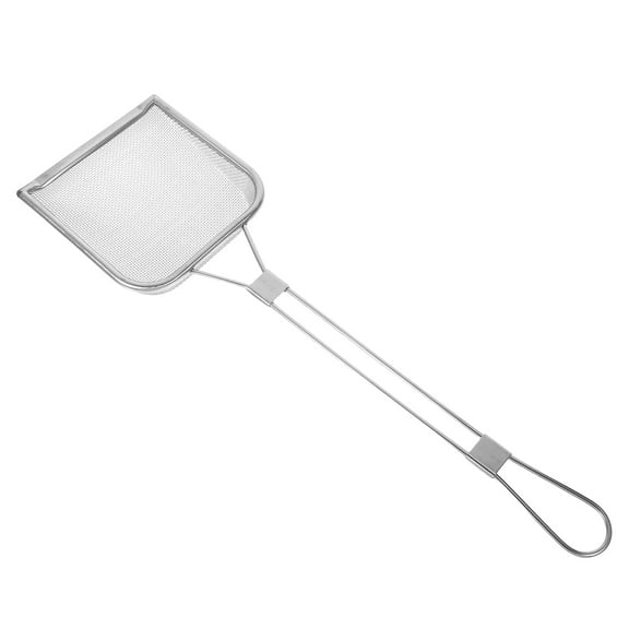 Raindrops Stainless Steel Oil Residue Filter Scoop Square Mesh Kitchen Strainer Spoon Mesh Oil Skimmer Spoon For Deep Frying Cooking Oil Strainer For Chicken Fries