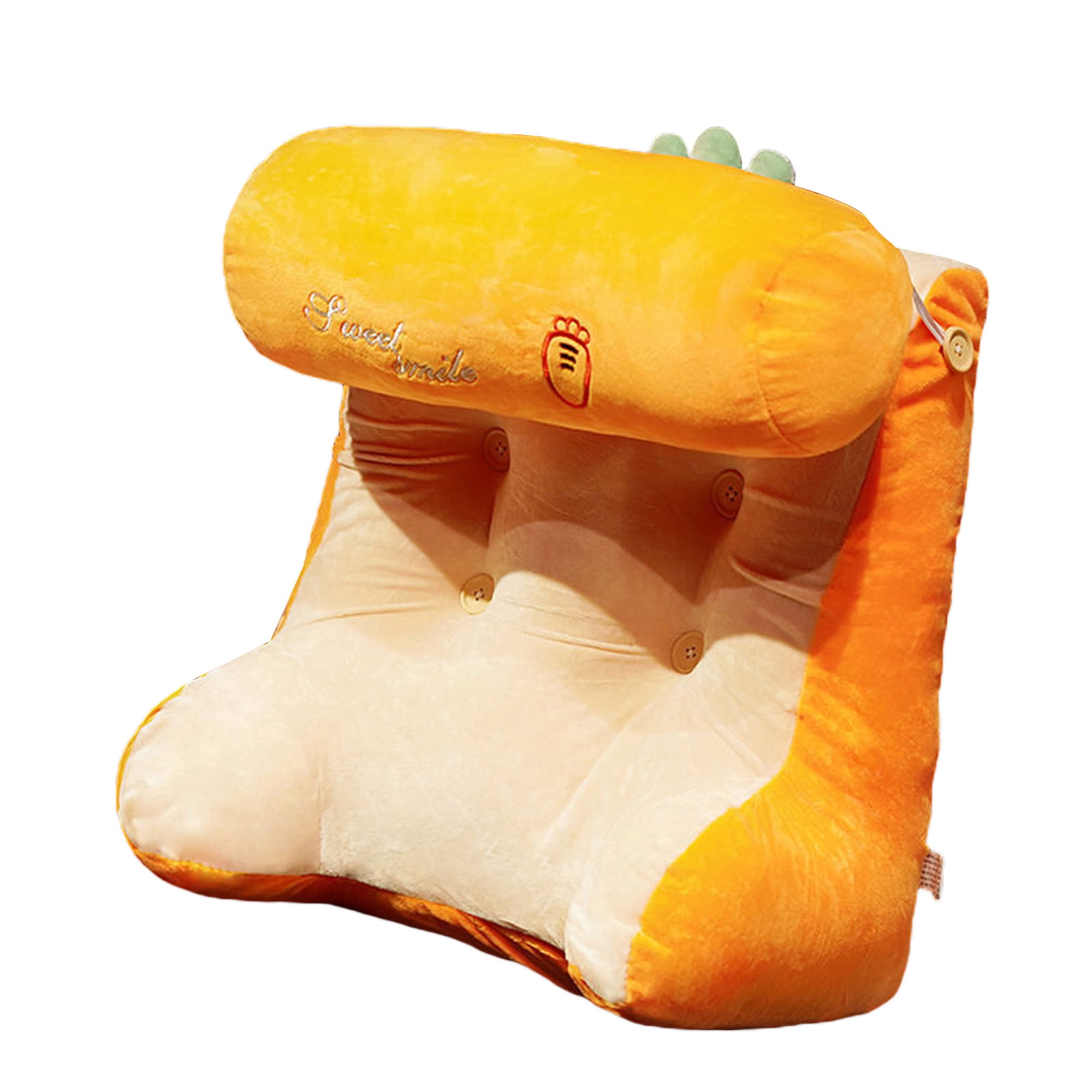 Bed Rest Reading Pillow with Support Arms, Wedge Shaped Back Support