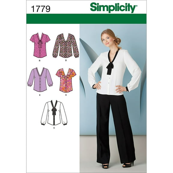 Simplicity Misses' Size 16-24 Tops Pattern, 1 Each
