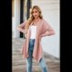 thumbnail image 4 of Cárdigan para Mujer, Elegante, Informal, de Larga, Abierto, Color Rosa, Talla L, 4 of 6