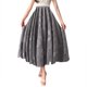 thumbnail image 1 of Gibobby faldas de mezclilla para mujer Vestido de falda larga de playa con cintura elástica plisada de una línea de columpio fluido de verano para mujer(Gris, Talla única), 1 of 5