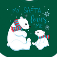 thumbnail image 4 of Inktastic My Safta Loves Me- Cute Polar Bears Boys or Girls Baby Bib, 4 of 4
