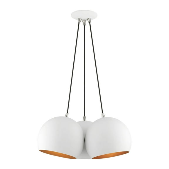 Livex Lighting - Piedmont - 3 Light Globe Pendant In Mid Century Modern Style-15
