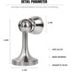 thumbnail image 1 of Juego de 2 Topes Magnéticos para Puerta, Acero Inoxidable, para Pared o Piso, con Tornillos, Plateado,, 1 of 2