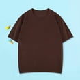 thumbnail image 4 of HADST Kids' Solid Color Crew Neck T-Shirts, Short Sleeve Casual Tops with Loose Fit, Soft Cotton Tees for Boys & Girls, 4 of 7