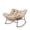 Beige, variant on Vitarpatio Oversized Papasan Rocking Chair, Indoor Outdoor Rocking Chair Comfy Papasan Chair with Cushion, Metal Lounge Chair Rocker 450 lbs Heavy Duty Patio Papasan Egg Chair for Porch, Cream White