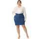 thumbnail image 3 of Falde mezclilde talgrande pamujer Faldas de mezclildesgastadas bordadas informales Azul medio XL, 3 of 6