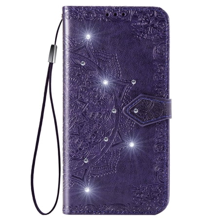 MZCHENYI phone case for Redmi Note 11 Wallet phone case made of high-quality leather and card slot, with wrist strap protective cover