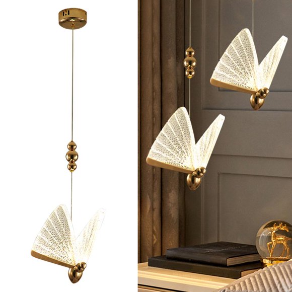Lámpara de mariposa moderna Colco LED Colgante Decoración Colgante Transparente