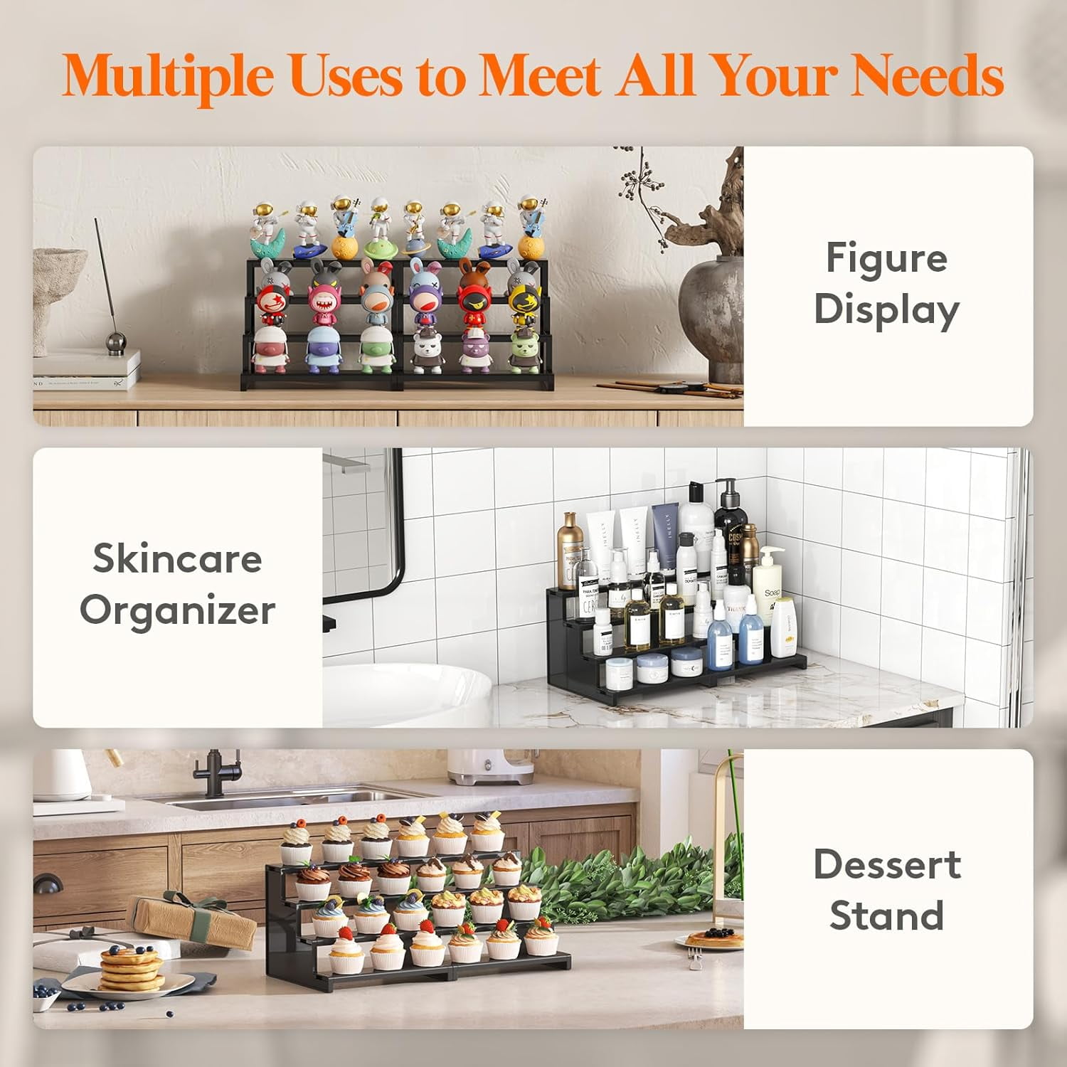 Lifewit Cologne Organizer, 9" Cologne Stand, 4 Tier Perfume Stand Organizer, Bathroom Countertop Organizer
