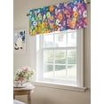 thumbnail image 6 of Colorful Spring Floral Curtain Valances for Windows, Modern Oil Painting Abstract Art Kitchen Valance Window Treatment, Light Filtering Block Curtains for Bathroom/Bedroom/Living Room 54'' x 18'', 6 of 9
