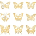 thumbnail image 1 of 9 pegatinas de metal doradas de 1,6 x 1,6 pulgadas con forma de calavera y mariposa, autoadhesivas, de energía, de resina epoxi dorada, para álbumes de recortes de bricolaje, decoración de resina, 1 of 8