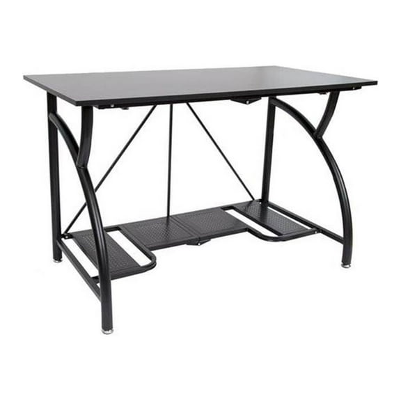 Origami Multi Purpose Folding Wooden Office Computer Furniture Table Desk, Black