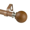 thumbnail image 3 of Domovina Hellen 1" Faux Wood Curtain Rod-Color:Pearl White,Size:120-170", 3 of 3