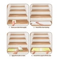 thumbnail image 5 of Yellow White Stripe Stair Treads for Wooden Steps Indoor Runner Rug Carpet, Modern Rustic Vertical Striped 4 Pieces Peel and Stick Staircase Step Treads Covers Washable Throw Door Mats, 30"x8", 5 of 6