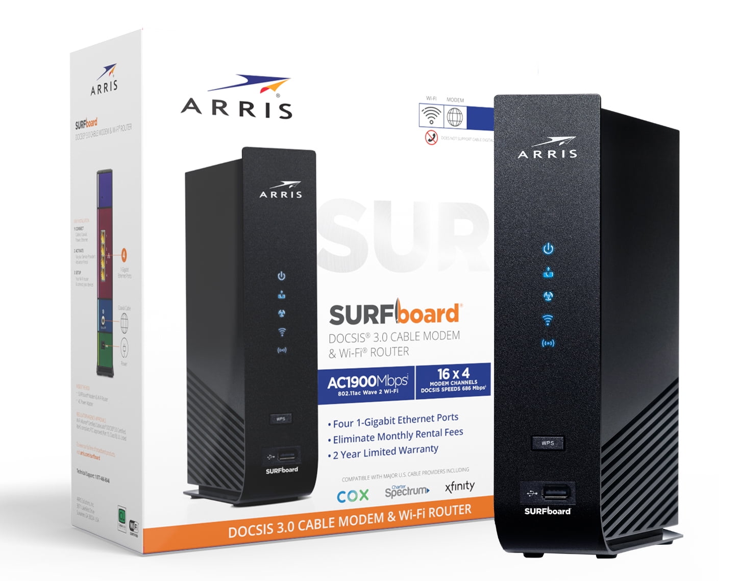ARRIS SURFboard SBG8300 DOCIS 3.1 Wireless Cable Modem