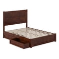thumbnail image 3 of AFI Aveline Full Platform Bed with Matching Footboard & Storage Drawers, Walnut, 3 of 13
