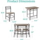 thumbnail image 2 of Songqin 3-Piece Modern Dining Set, Space Saving Dinette for Kitchen, Dining Room, Small Space w/Steel Frame, Built-in Storage Rack - Gray/Black, 2 of 14