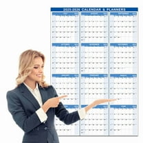 KOYPTL Large Dry Erase Calendar Wall Hanging Calendar,Blank Wall Calendar Dry/Wet Erase,18-Month Oversized Undated Calendar Planner, Reusable Laminated Task Organizer,Great for Office Classroom Home