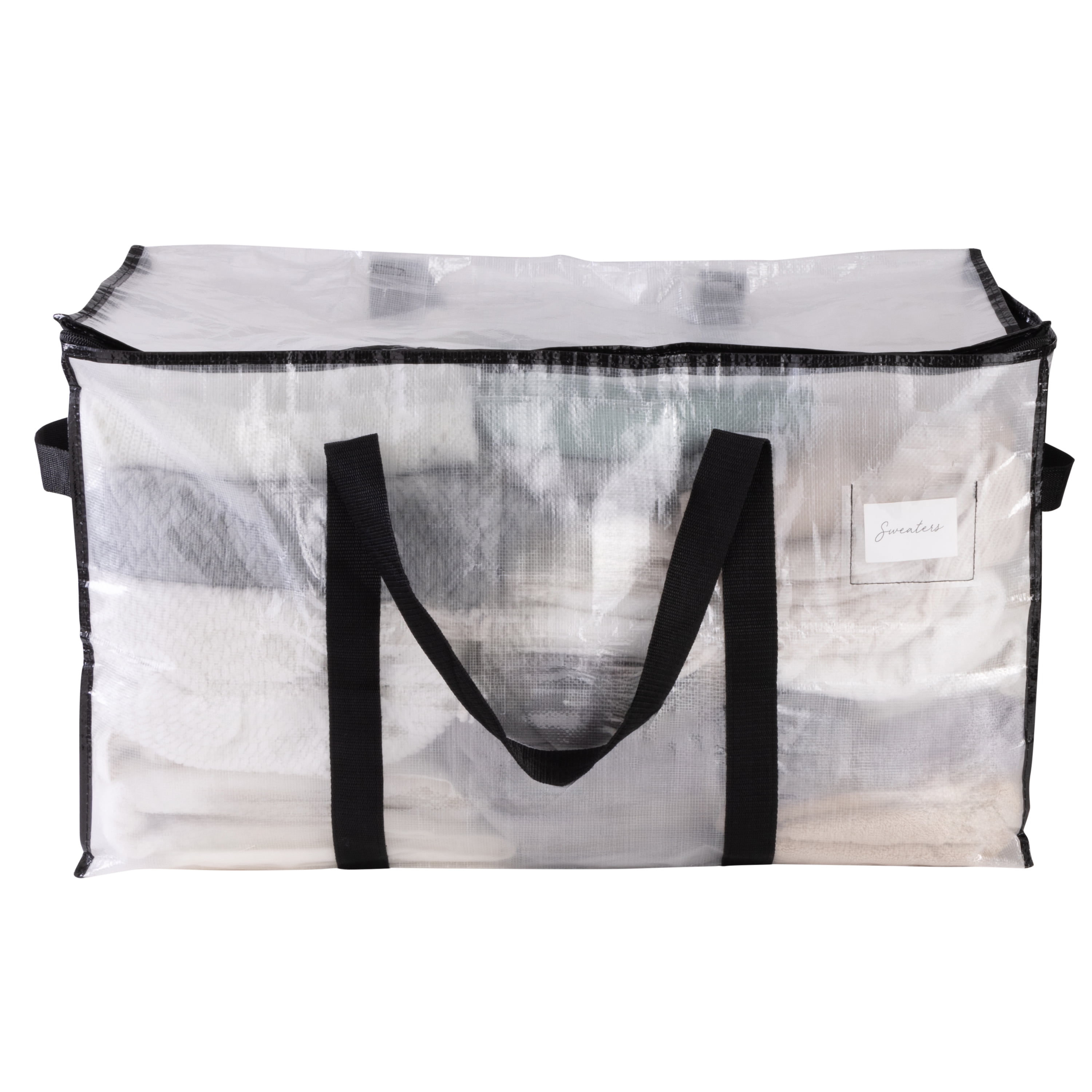 Organize It All 12 Pack Foldable Heavy Duty Clear Storage Bags