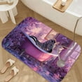 thumbnail image 4 of 1pc Zebra Pattern Absorbent Non-Slip Bathroom Thickened Flannel Rug Decor,Soft,Quick Drying,Suitable For Indoor/outdoor Use,Bathrooms,Bedrooms,Kitchens,Terrace,Laundry Rooms,16"x24", 4 of 9