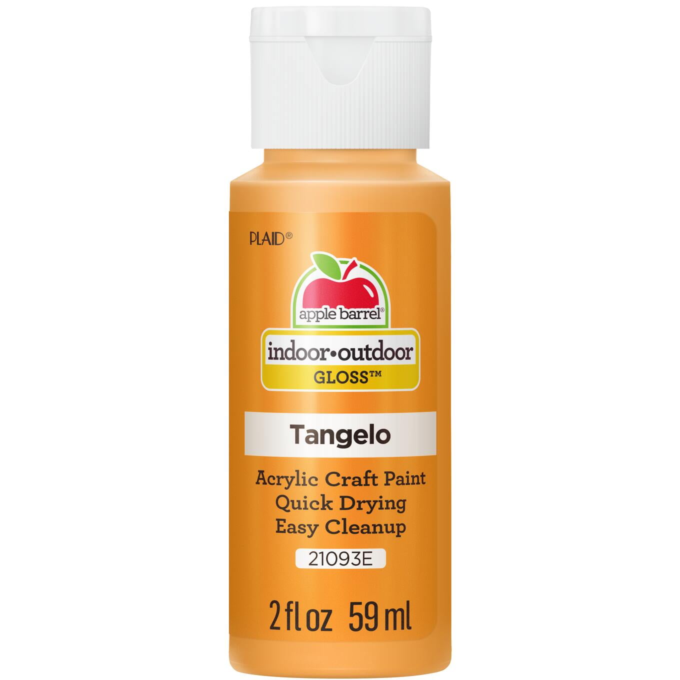 (2 pack) Apple Barrel Acrylic Craft Paint, Gloss Finish, Tangelo, 2 fl oz