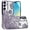 Purple, variant on For Samsung A16 5G Case Bling Floral 3D Glitter Phone Cover + Tempered Glass