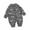 a-Grey7135, variant on FINALGANG Baby Boy Girl Romper Cute Panda Prints Knitted Jumpsuit Long Sleeve Crewneck Buttoned Bodysuit For Casual Daily Wear Trendy Onesie