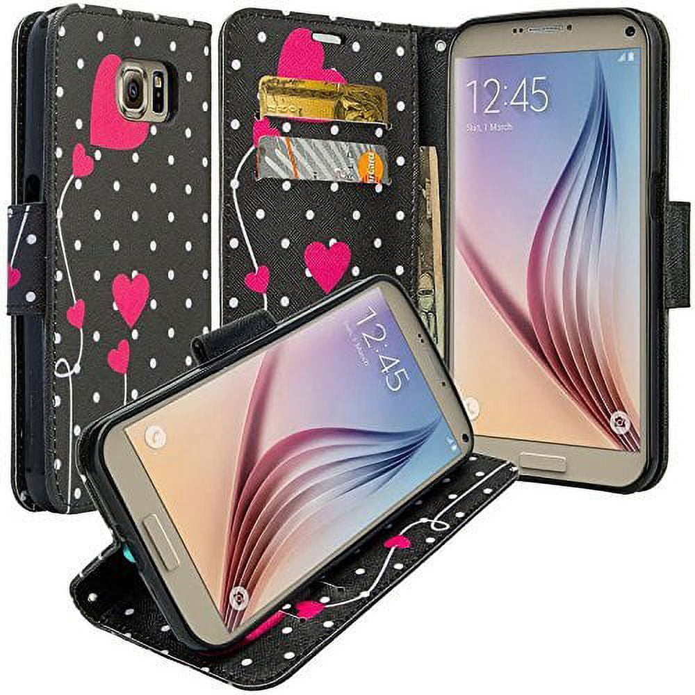 SUMACLIFE Chic Design Portfolio Wallet Case Specifically Designed for Samsung Galaxy S7 Edge