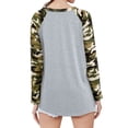 thumbnail image 4 of Women Pocket Camouflage Colorblock Short Sleeve Top, 4 of 4