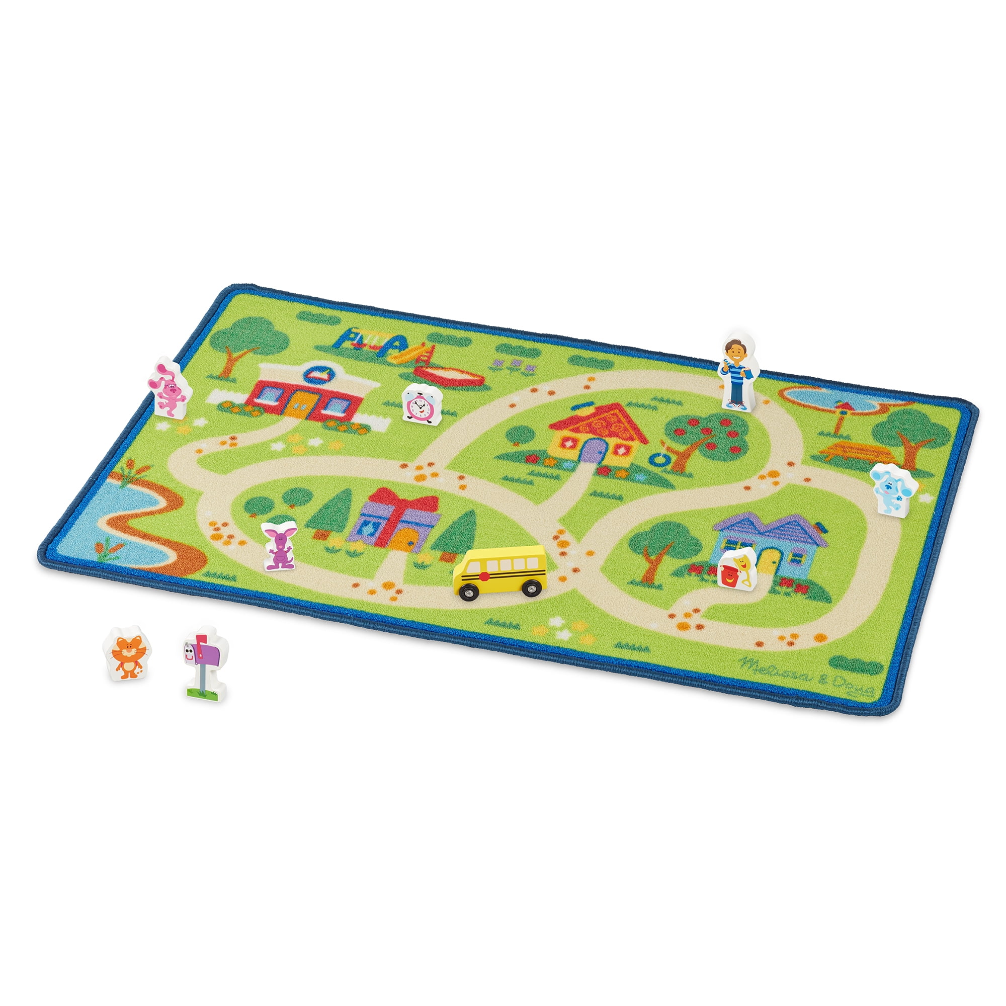 Melissa & Doug Blue's Clues & You! Blue's Neighborhood Activity Rug ...