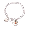 thumbnail image 1 of Pulsera de cadena de corazón de muñeco de nieve de Navidad joyería encanto moda Unbranded, 1 of 3