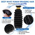 thumbnail image 2 of Cabello trenzado humano BIZVUS, 24 pulgadas, onda profunda, 120 g, 3 paquetes, 2 of 6