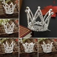 thumbnail image 2 of Crown Cake Topper Crystal Tiara Vintage Wedding Cake for Baby Photo Studio, 2 of 19
