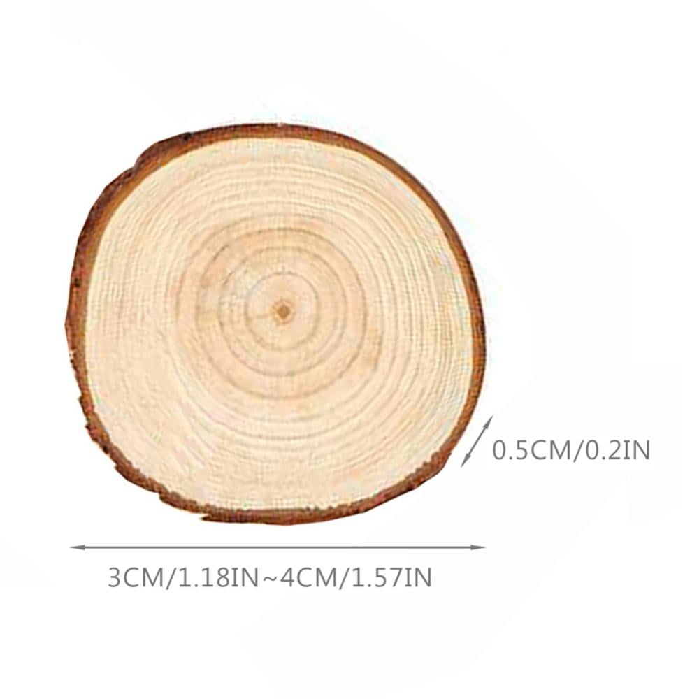 Small Cut Natural Thick Wood Tree Slices 3cm 5cm Rustic Wedding Craft Christmas 