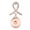 DZ290, variant on Rose Gold Drill Snap Pendant Keychain Fit 18mm Snap Button Jewelry Making DIY -DZ294